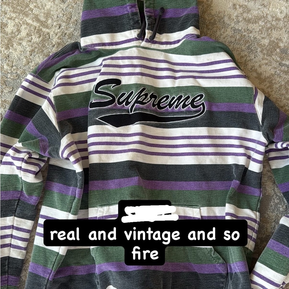 Supreme Multicolor Striped Hoodie